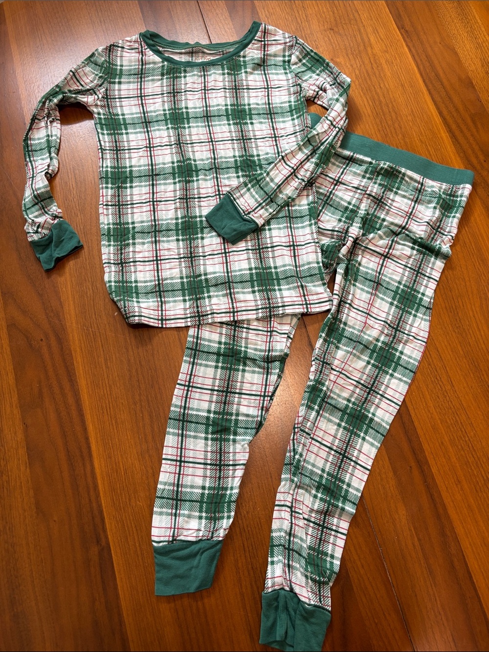 Little Sleepies Green Plaid Long-Sleeve Pajama Set